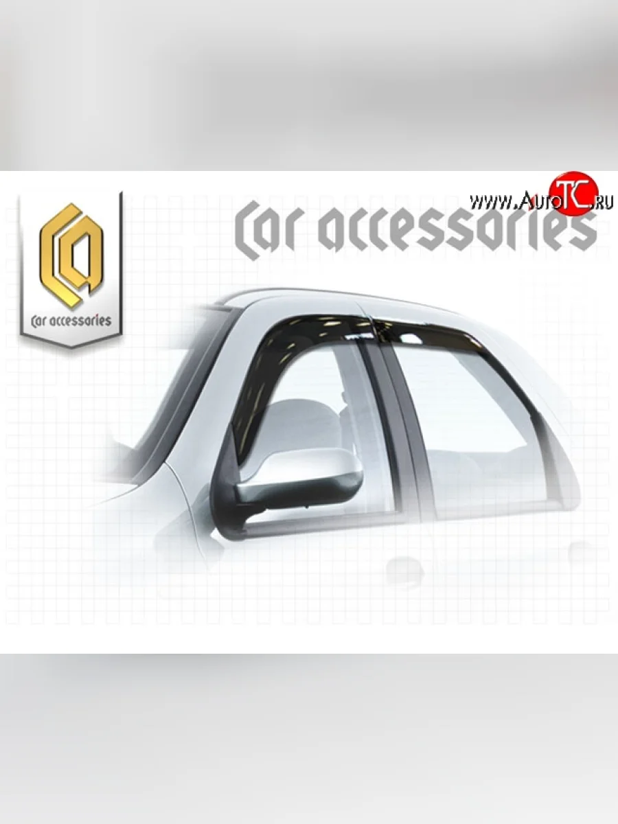 Дефлектора окон CA-Plastiс Fiat Albea 170 седан (2002-2012) (Classic полупрозрачный, Без хром.молдинга)  в Керчи Республика Крым