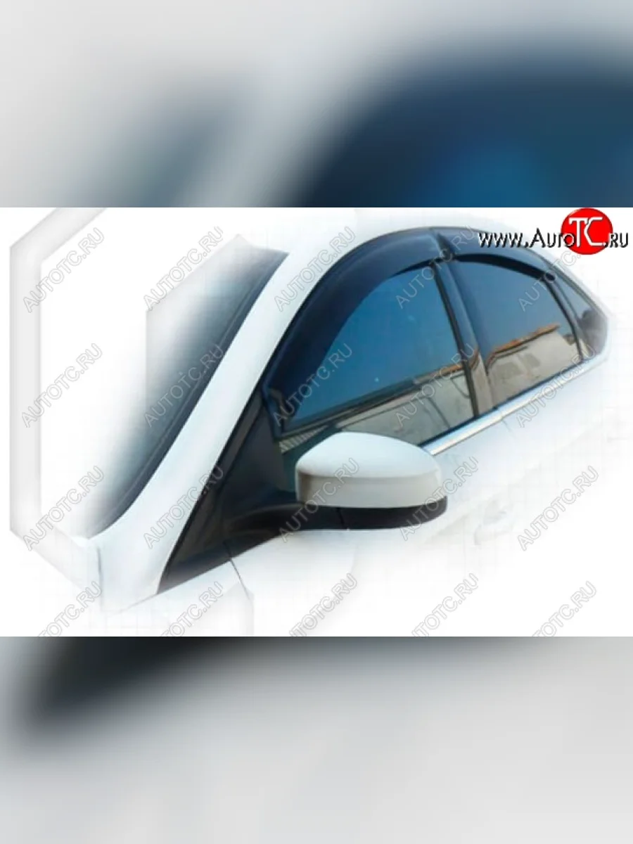 Дефлектора окон CA-Plastiс Ford Mondeo Mk4,BD дорестайлинг, седан (2007-2010) (Classic полупрозрачный, Без хром.молдинга)  в Самаре Самарской области