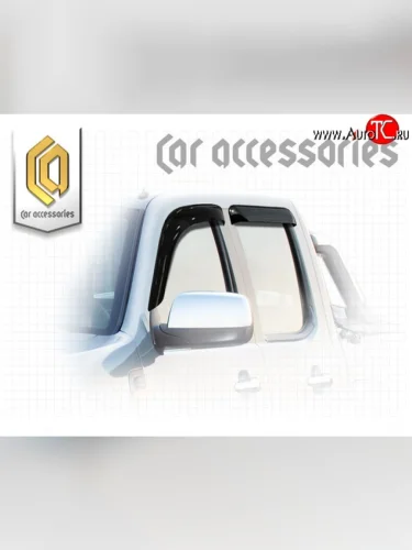 Дефлектора окон CA-Plastiс (Classic полупрозрачный) Ford Ranger рестайлинг (2009-2011)