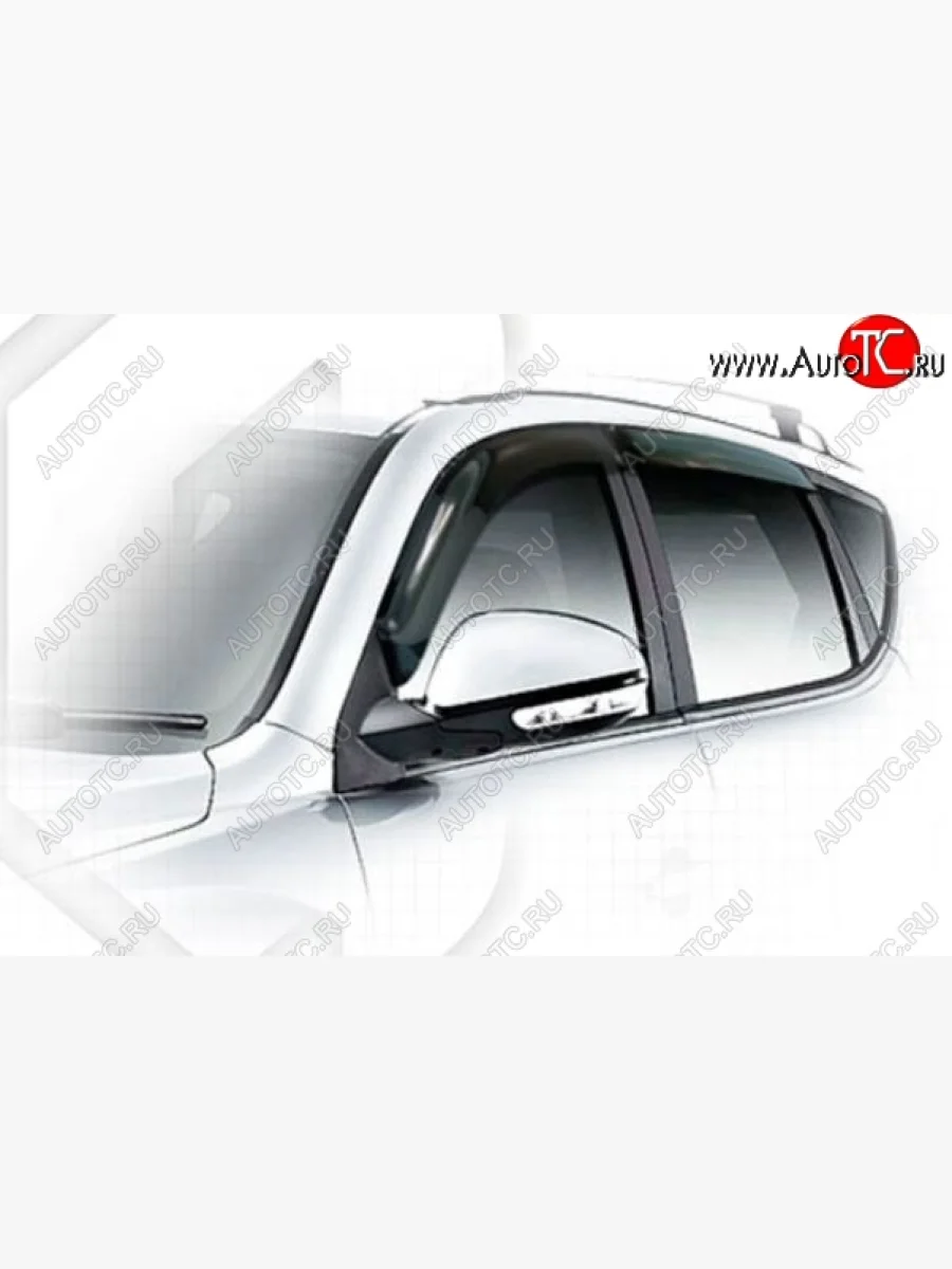 Дефлектора окон CA-Plastiс Geely Emgrand X7 дорестайлинг (2011-2015) (Classic полупрозрачный, Без хром.молдинга)  в Самаре Самарской области