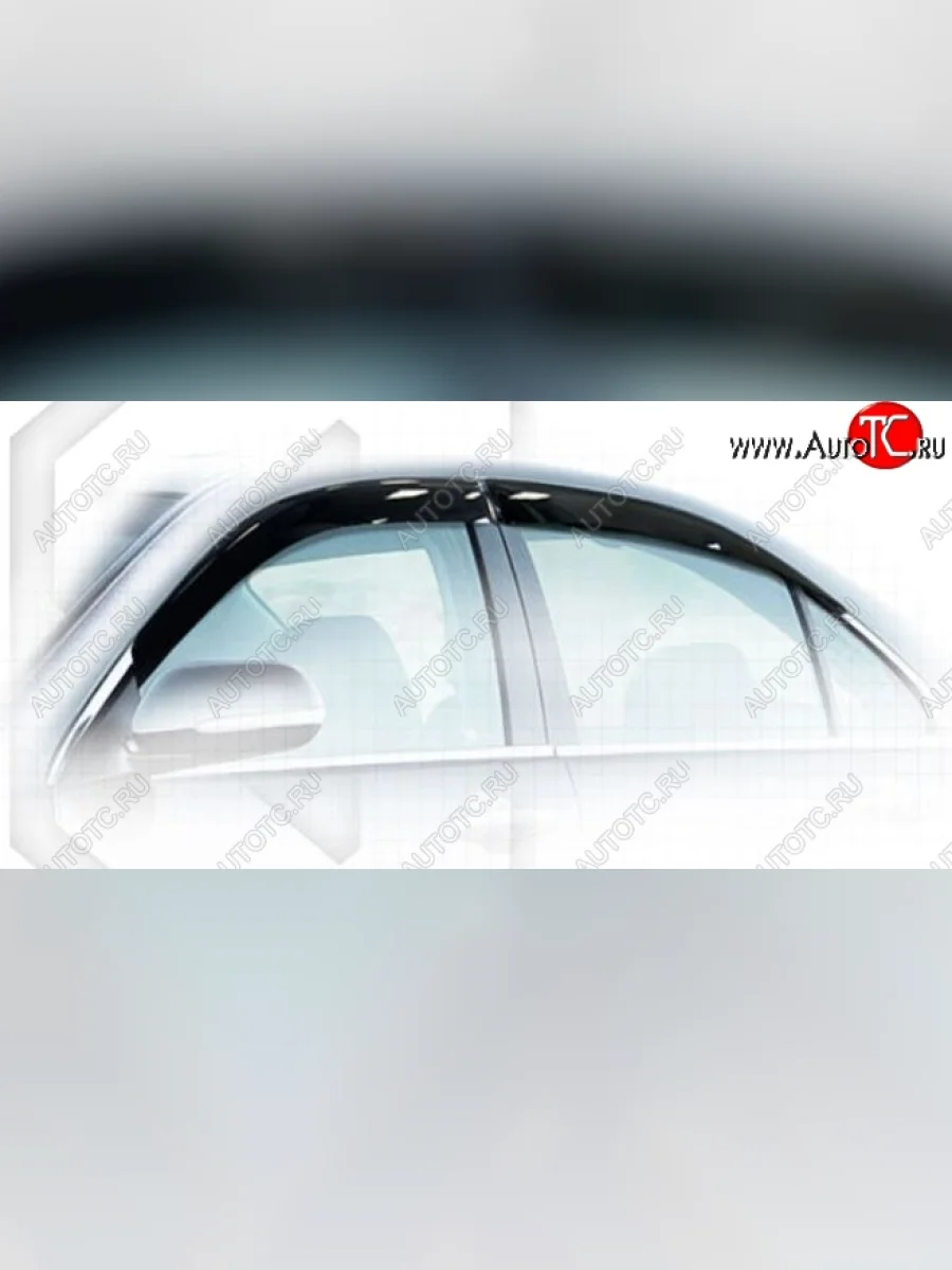 Дефлектора окон (CL-8, CL9) CA-Plastiс Honda Accord 7 CL седан дорестайлинг (2002-2005) (Classic полупрозрачный, Без хром.молдинга, Крепление только на скотч)  в Самаре Самарской области