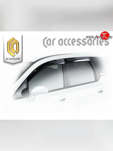 Комплект дефлекторов окон (ветровиков) 4 шт. CA Plastic (полупрозрачные) Honda partner (2008-2010)