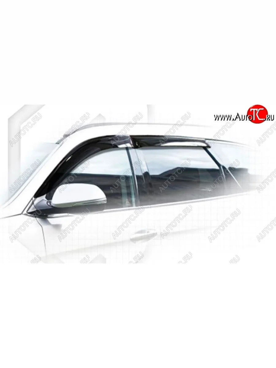 Дефлектора окон CA-Plastiс  Hyundai Santa Fe (2012-2016) DM (Classic полупрозрачный, Без хром.молдинга)  в Керчи Республика Крым