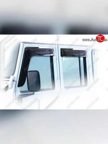 Дефлектора окон CA-Plastiс (Classic полупрозрачный) Land Rover Defender 130  1 L316 (1990-2007) дорестайлинг пикап