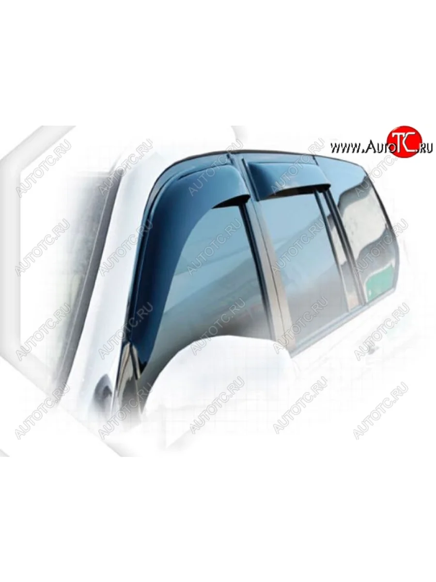 Дефлектора окон CA-Plastiс Lexus GX470 J120 дорестайлинг (2002-2007) (Classic полупрозрачный, Без хром.молдинга, Крепление только на скотч)