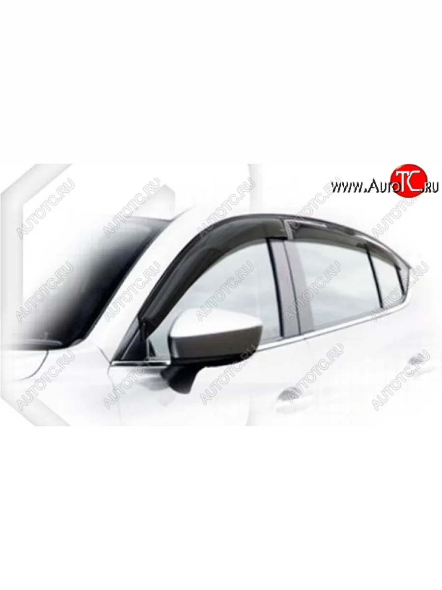 Дефлектора окон CA-Plastiс  Mazda 3/Axela (2013-2016) BM (Classic полупрозрачный, Без хром.молдинга)  в Керчи Республика Крым