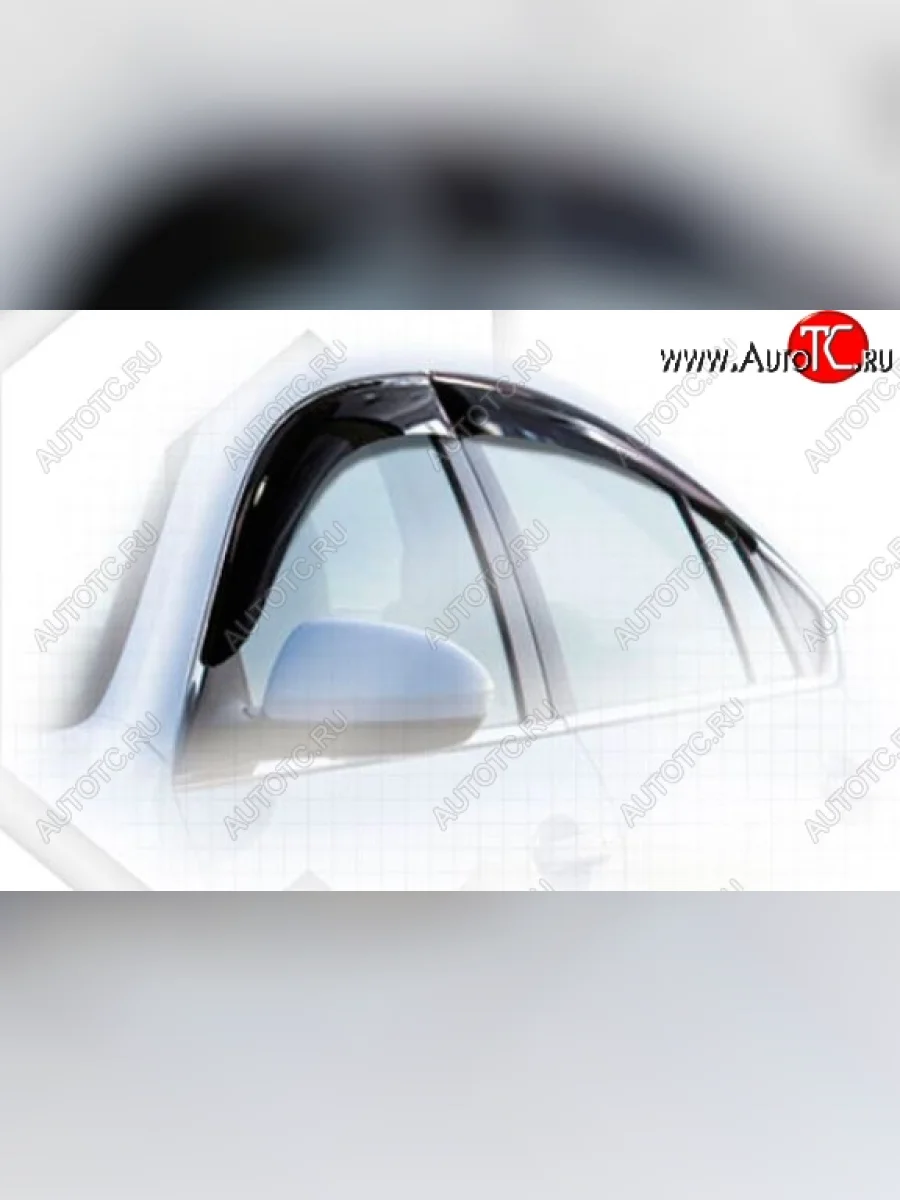 Дефлектора окон CA-Plastiс Mazda 6 GH дорестайлинг лифтбэк (2007-2010) (Classic полупрозрачный, Без хром.молдинга)  в Керчи Республика Крым