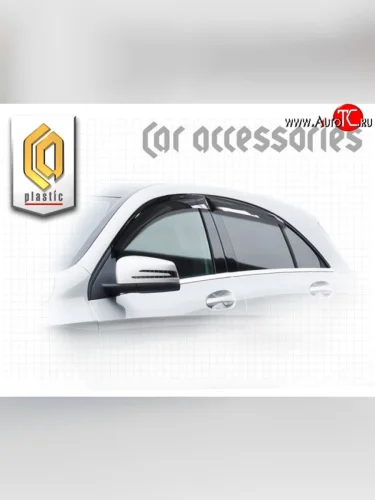 Дефлектора окон CA-Plastiс (Classic полупрозрачный) Mercedes-Benz A class  W176 (2012-2015) дорестайлинг, хэтчбэк 5 дв.