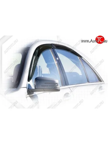 Дефлектора окон (Long) CA-Plastiс (Classic полупрозрачный) Mercedes-Benz S class  5 W221 (2005-2009) седан дорестайлинг