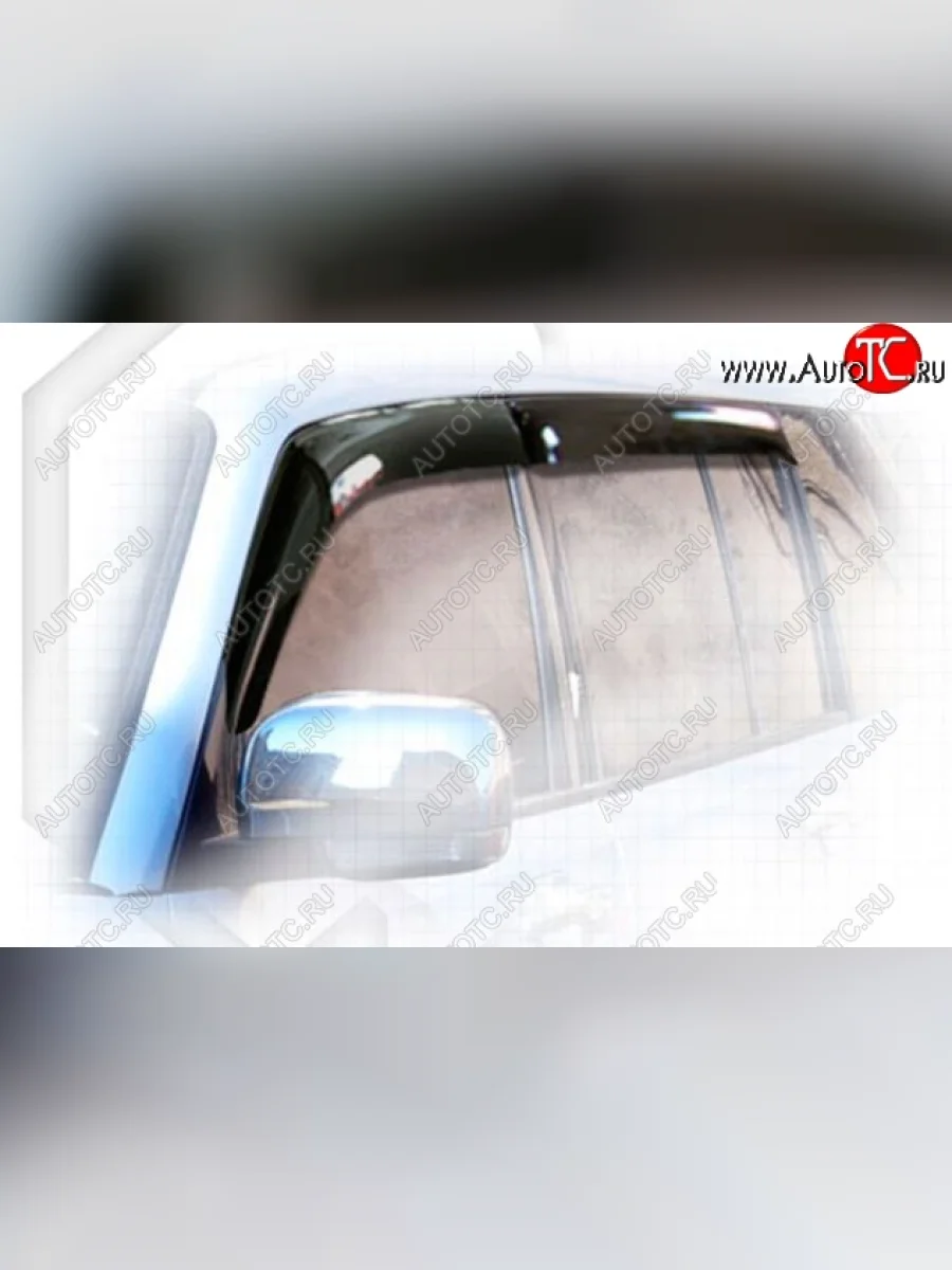Дефлектора окон CA-Plastiс Mitsubishi Pajero 4 V90 дорестайлинг (2006-2011) (Classic полупрозрачный, Без хром.молдинга)  в Перми Пермском крае