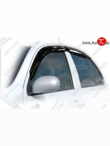 Дефлектора окон (K12) CA-Plastiс (Classic полупрозрачный) Nissan Micra K12 5 дв. дорестайлинг (2002-2005)