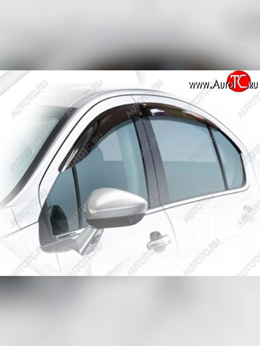 Дефлектора окон CA-Plastiс  Peugeot 408 (2010-2017) (Classic полупрозрачный, Без хром.молдинга)  в Керчи Республика Крым