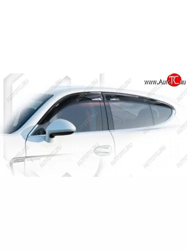 Дефлектора окон CA-Plastiс (Classic полупрозрачный) Porsche Panamera 970 рестайлинг (2013-2016)