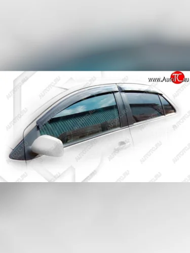 Дефлектора окон (NCP96, KSP92, SCP92) CA-Plastiс (Classic полупрозрачный) Toyota Belta/Yaris XP90 седан (2005-2012)