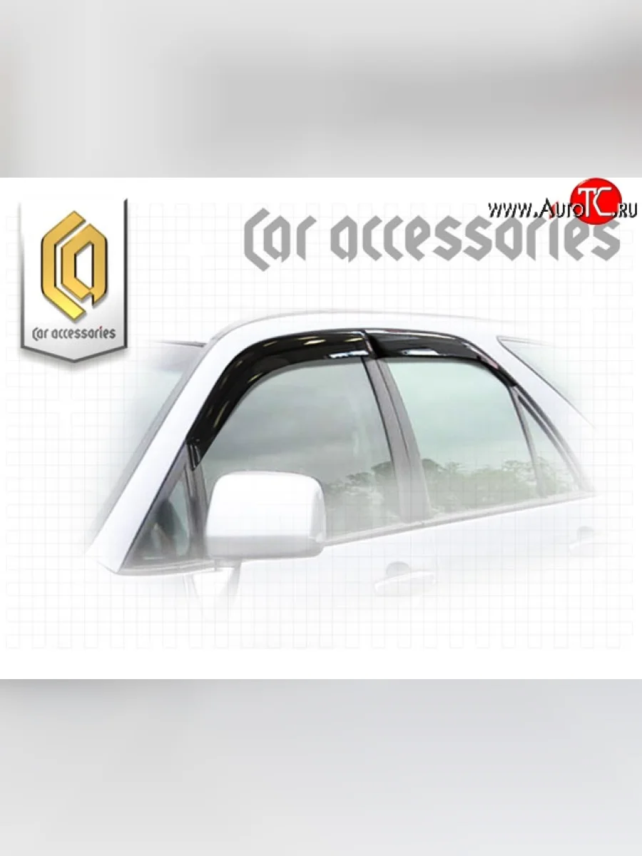 Комплект дефлекторов окон CA-Plastic Toyota Harrier XU10 рестайлинг (2000-2003) (Classic полупрозрачный, Без хром.молдинга, Крепление скотч)  в Керчи Республика Крым