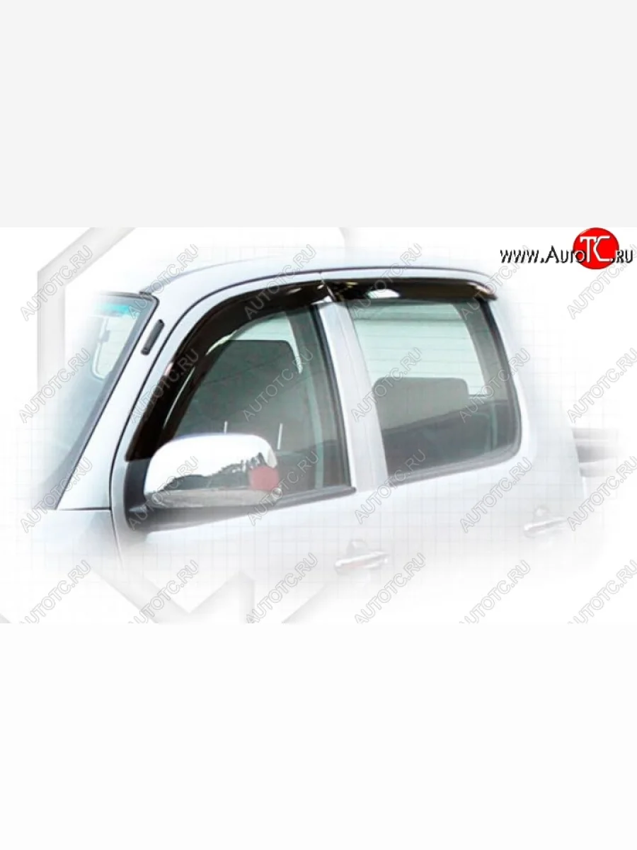 Дефлектора окон CA-Plastiс Toyota Hilux AN10,AN20 дорестайлинг (2004-2008) (Classic полупрозрачный, Без хром.молдинга)  в Самаре Самарской области