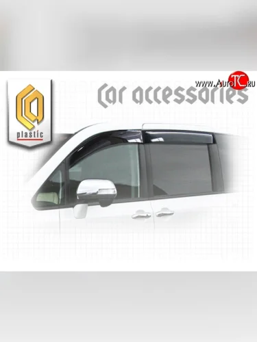 Комплект дефлекторов окон CA Plastic (Classic полупрозрачный) Toyota Voxy  минивэн (2007-2010) R70 дорестайлинг