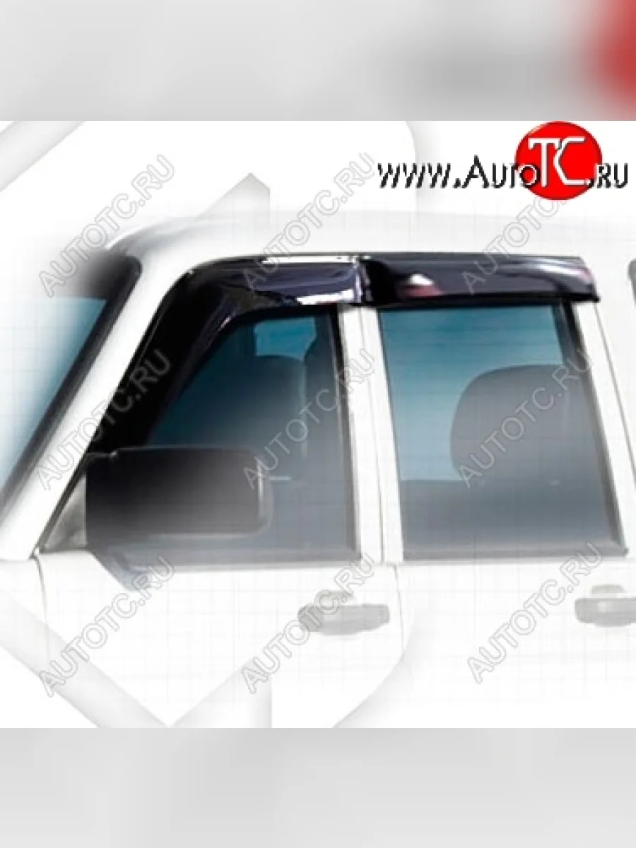 Дефлектора окон CA-Plastiс  Уаз Патриот (2014-2025) 3163 5-дв., 3163 5 дв. (Classic полупрозрачный, Без хром.молдинга)  в Керчи Республика Крым