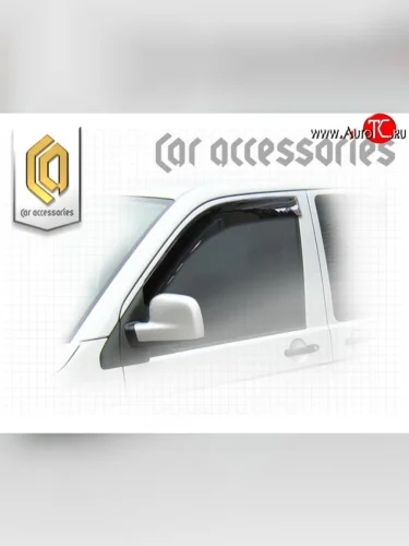 Комплект дефлекторов окон CA Plastic (Classic черный) Volkswagen Transporter  T5 (2003-2009) дорестайлинг