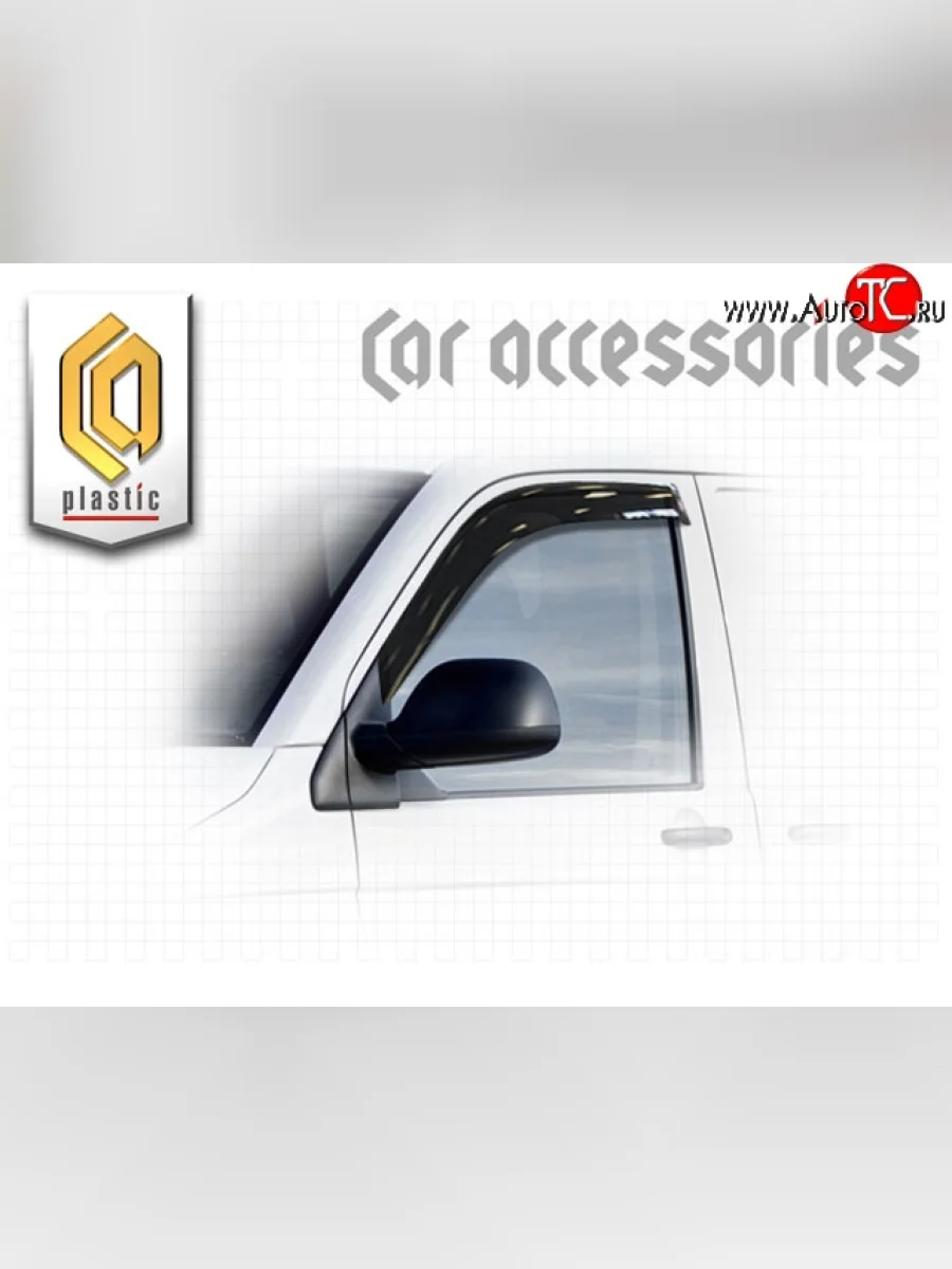 Дефлекторы окон CA-Plastic Volkswagen Caravelle T5 рестайлинг (2009-2015) (Classic полупрозрачный, Без хром.молдинга)  в Перми Пермском крае