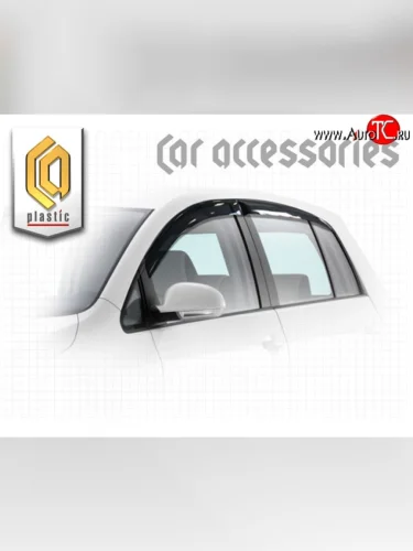 Комплект дефлекторов окон CA Plastic (Classic полупрозрачный) Volkswagen Golf Plus  6 (2009-2014)