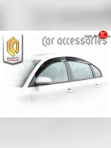 Комплект дефлекторов окон CA Plastic (Classic полупрозрачный) Volkswagen Passat  B5.5 (2000-2005) седан рестайлинг