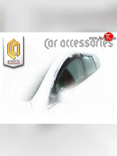 Дефлектора окон CA Plastic (черный) (Classic полупрозрачный) Volkswagen Passat  B6 (2005-2010) универсал