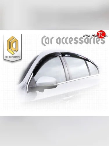 Комплект дефлекторов окон CA Plastic (Classic полупрозрачный) Volvo S60 FS седан дорестайлинг (2010-2013)