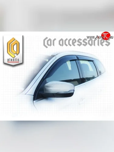 Комплект дефлекторов окон CA Plastic (Classic полупрозрачный) Volvo XC60 (2017-2022)