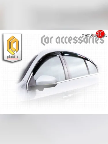 Комплект дефлекторов окон CA Plastic (Classic полупрозрачный) Volvo S60  FS седан (2013-2018) рестайлинг