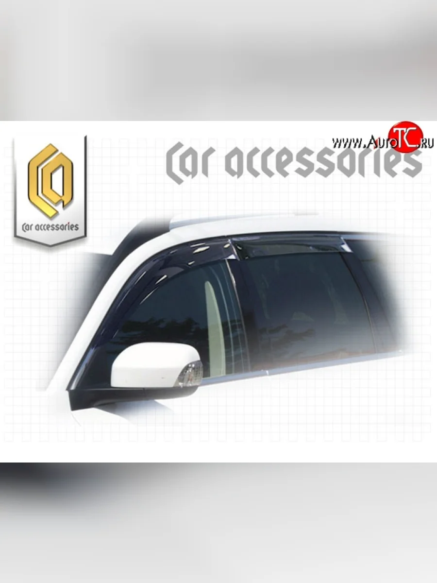 Комплект дефлекторов окон CA Plastic Volvo XC70 рестайлинг (2013-2016) (Classic полупрозрачный, Без хром.молдинга)  в Керчи Республика Крым