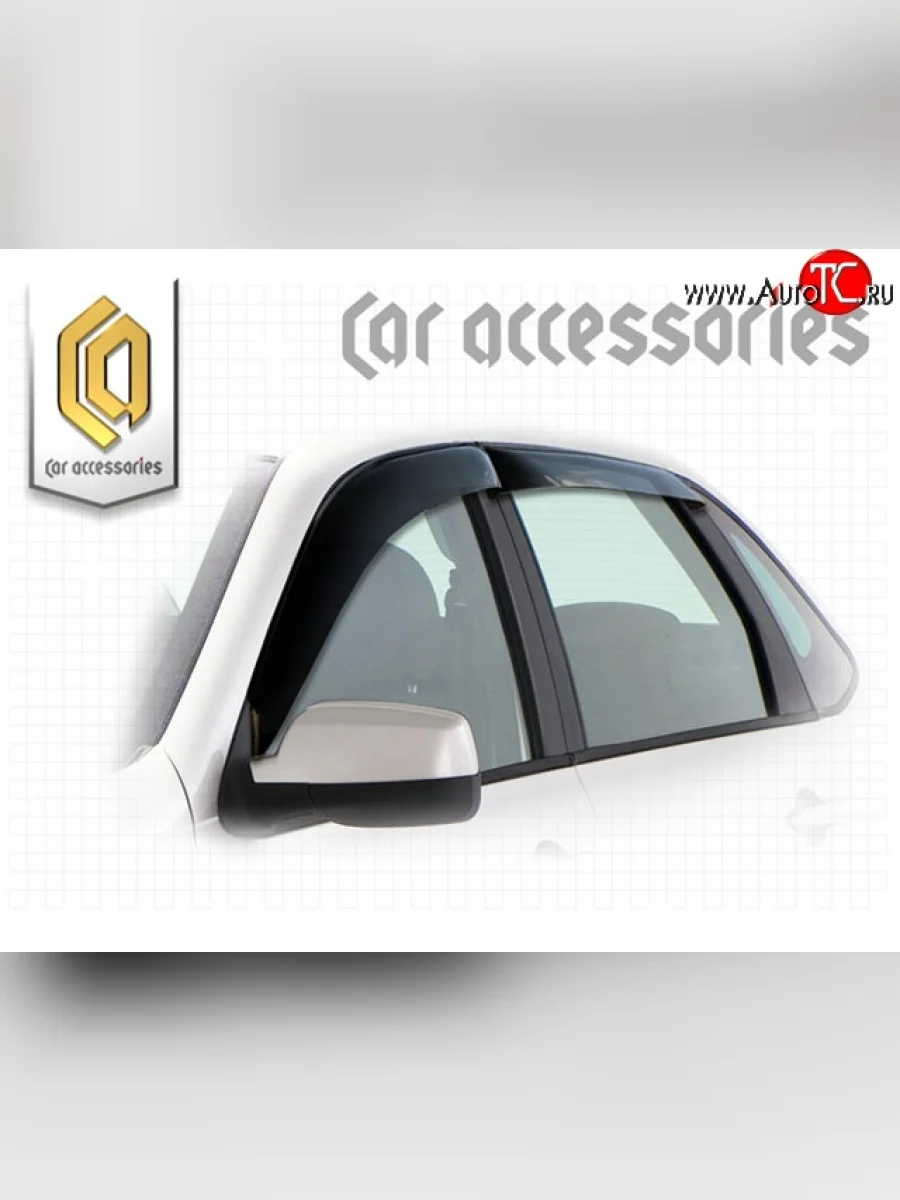 Дефлектора окон CA-Plastiс Лада ВАЗ Гранта 2190 седан  дорестайлинг (2011-2017) (Classic полупрозрачный)  в Самаре Самарской области
