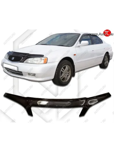 Дефлектор капота (VA4, VA5) CA-Plastic exclusive (Classic черный) Honda Inspire  3 (1998-2001) UA4, UA5 дорестайлинг