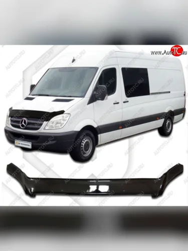 Дефлектор капота CA-Plastic (Classic черный) Mercedes-Benz Sprinter W906 (2006-2013)