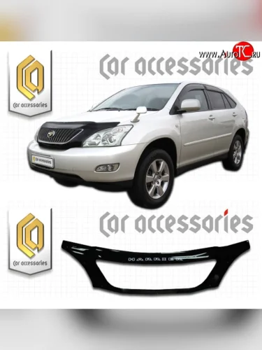 Дефлектор капота CA-Plastic exclusive (Classic черный) Toyota Harrier XU30 (2003-2013)