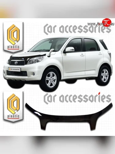 Дефлектор капота CA-Plastic exclusive (Classic черный) Toyota Rush J200 дорестайлинг (2006-2008)