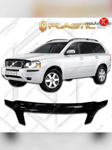 Дефлектор капота CA-Plastic exclusive (Classic черный) Volvo XC90 C 1-ый рестайлинг (2006-2009)