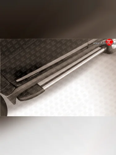 Алюминиевые пороги Slitkoff Luxe Silver Great Wall Hover H3 (2014-2016)  рестайлинг