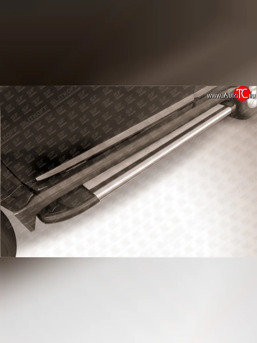 Алюминиевые пороги Slitkoff Luxe Silver  Great Wall Hover H3 (2014-2016)  с доставкой в г. Керчь