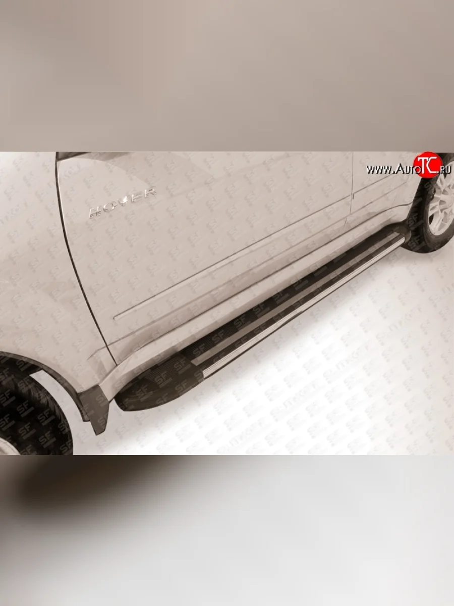 Алюминиевые пороги Slitkoff Luxe Black Great Wall Hover H5 (2010-2017)  в Керчи Республика Крым