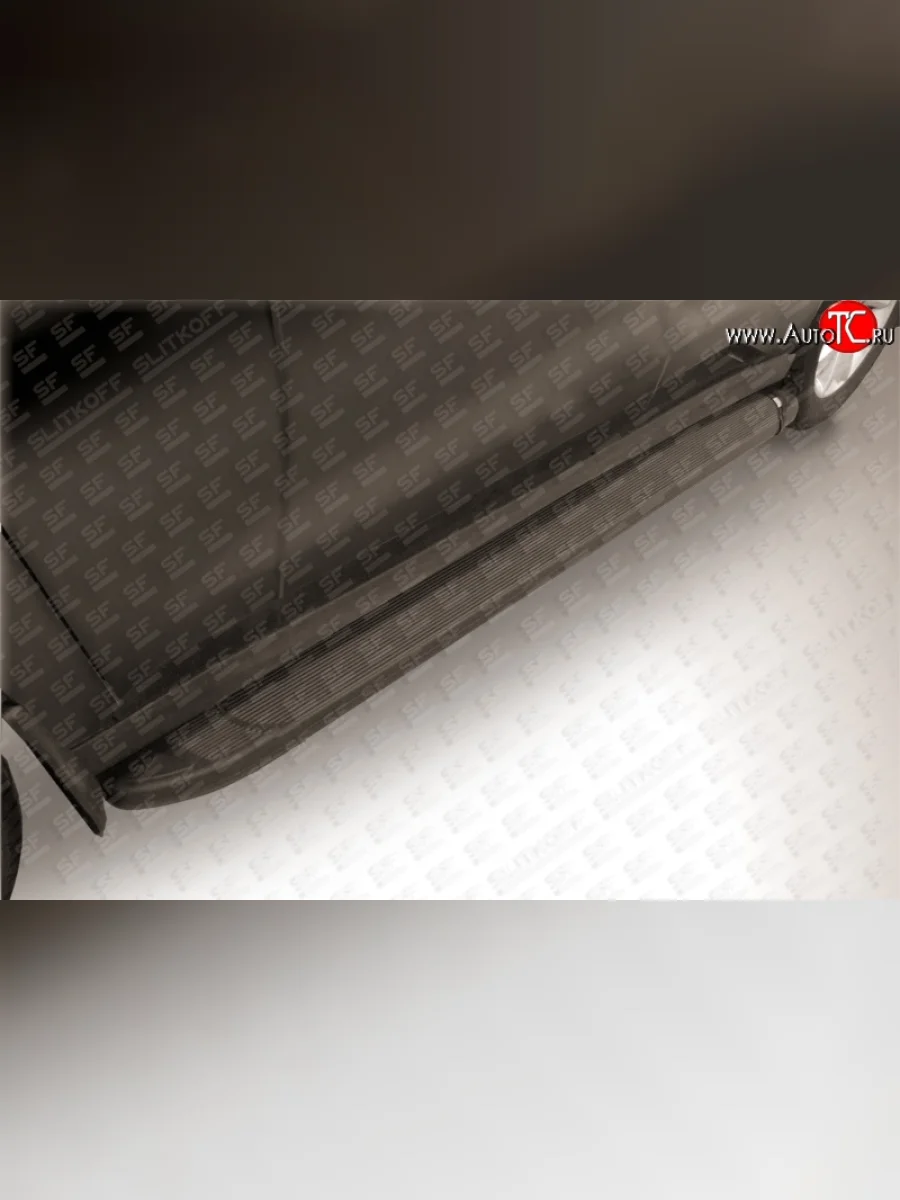 Алюминиевые пороги Slitkoff Optima Black Haval H2 (2014-2021)  в Керчи Республика Крым