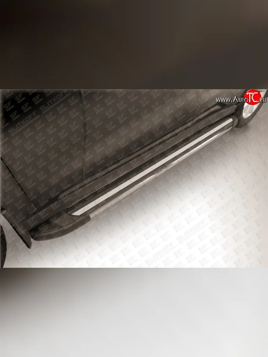 Алюминиевые пороги Slitkoff Luxe Black  Haval H2 (2014-2021)  с доставкой в г. Керчь