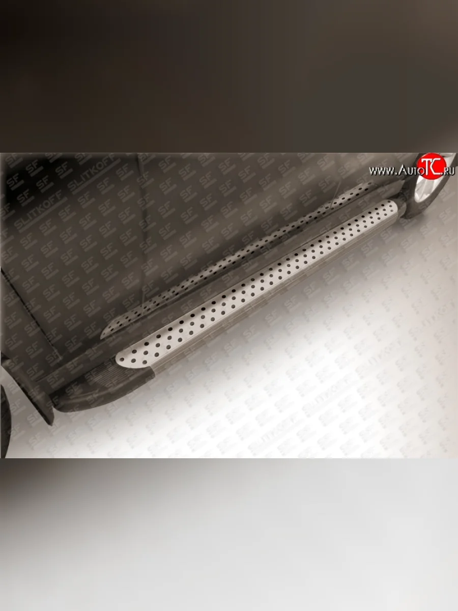 Алюминиевые пороги Slitkoff Standart Silver  Haval H2 (2014-2021)  с доставкой в г. Керчь