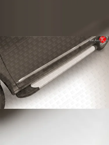 Алюминиевые пороги Slitkoff Optima Silver Haval H6 (2013-2020)