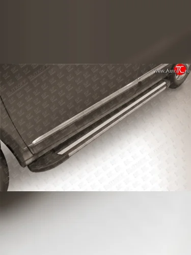 Алюминиевые пороги Slitkoff Luxe Black Haval H6 (2013-2020)