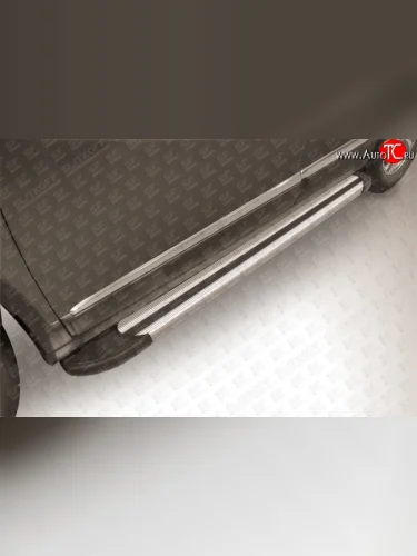 Алюминиевые пороги Slitkoff Luxe Silver Haval H6 (2013-2020)
