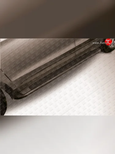 Алюминиевые пороги Slitkoff Optima Black Hyundai Santa Fe  DM (2012-2016) дорестайлинг