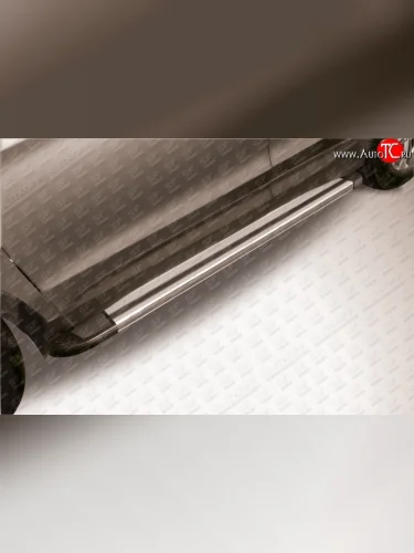 Алюминиевые пороги Slitkoff Luxe Silver Hyundai Santa Fe  DM (2012-2016) дорестайлинг