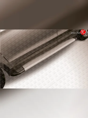 Алюминиевые пороги Slitkoff Optima Silver Hyundai Santa Fe  DM (2012-2016) дорестайлинг