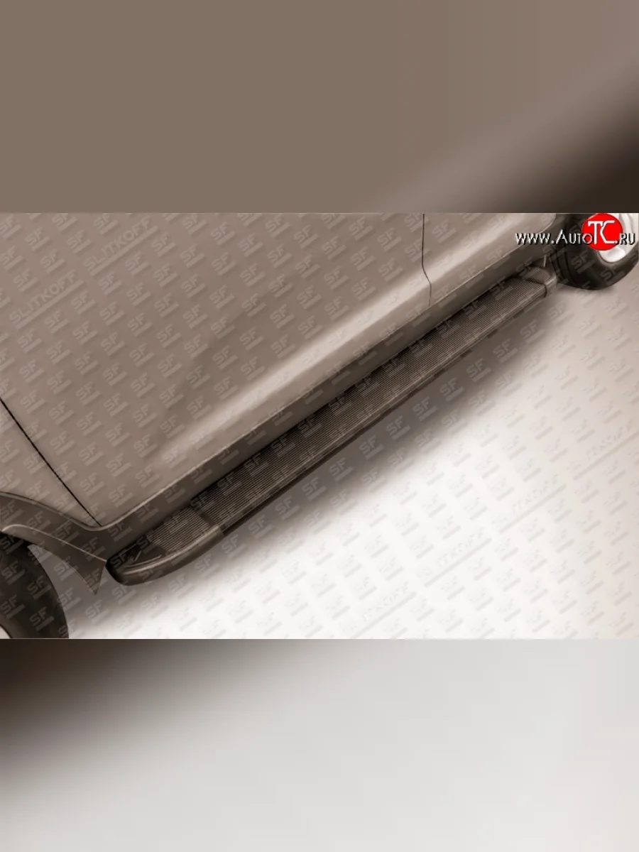 Алюминиевые пороги Slitkoff Optima Black  KIA Sportage (2010-2016) 3 SL  в Самаре Самарской области